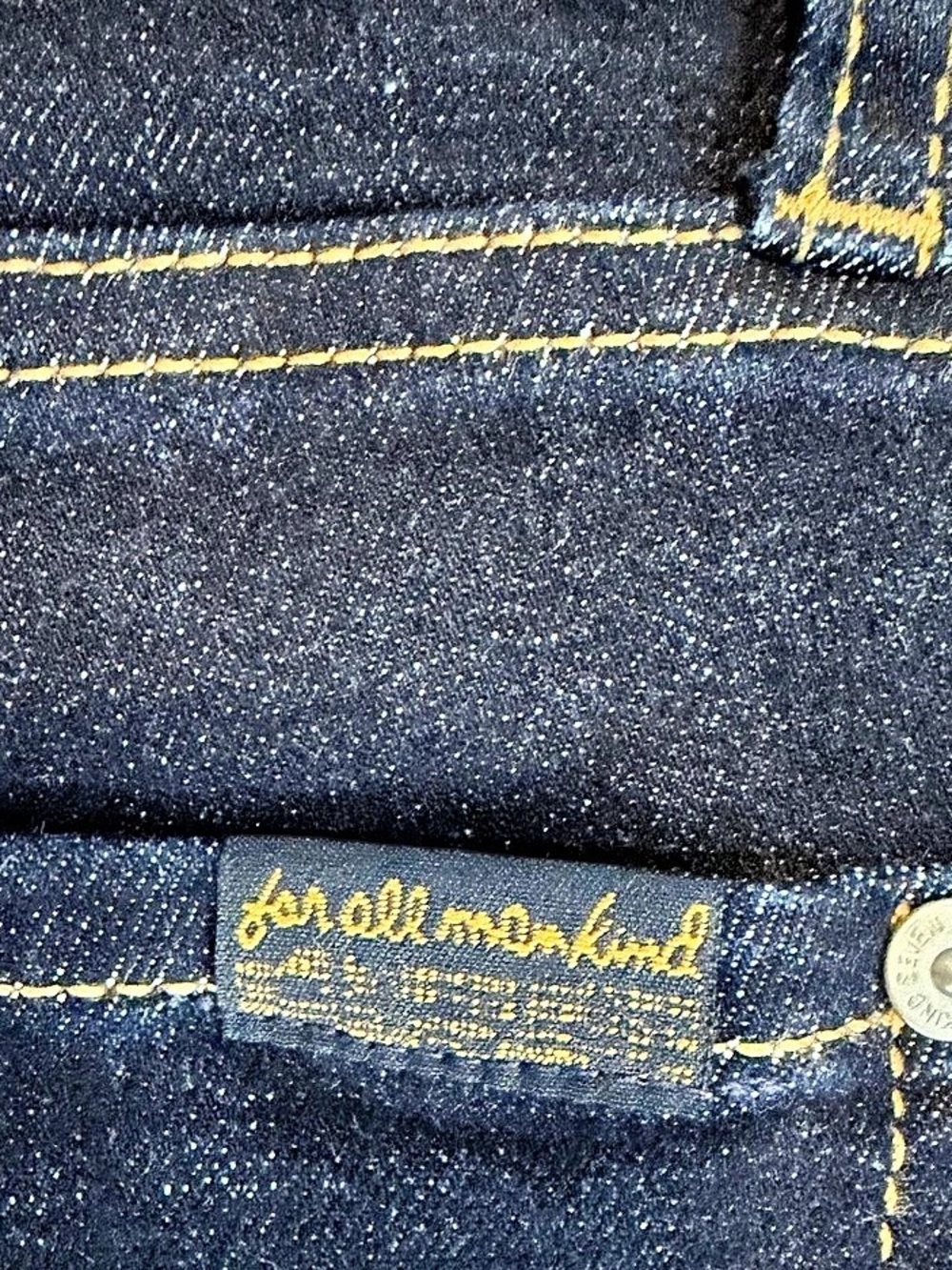 for all mankind Active Sport Skinny Jeans Waist 34 Blue NWT - Picture 3 of 4